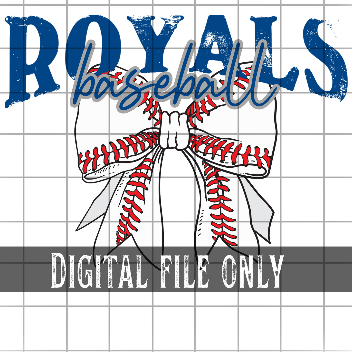 Kansas City Baseball Bow -Digital