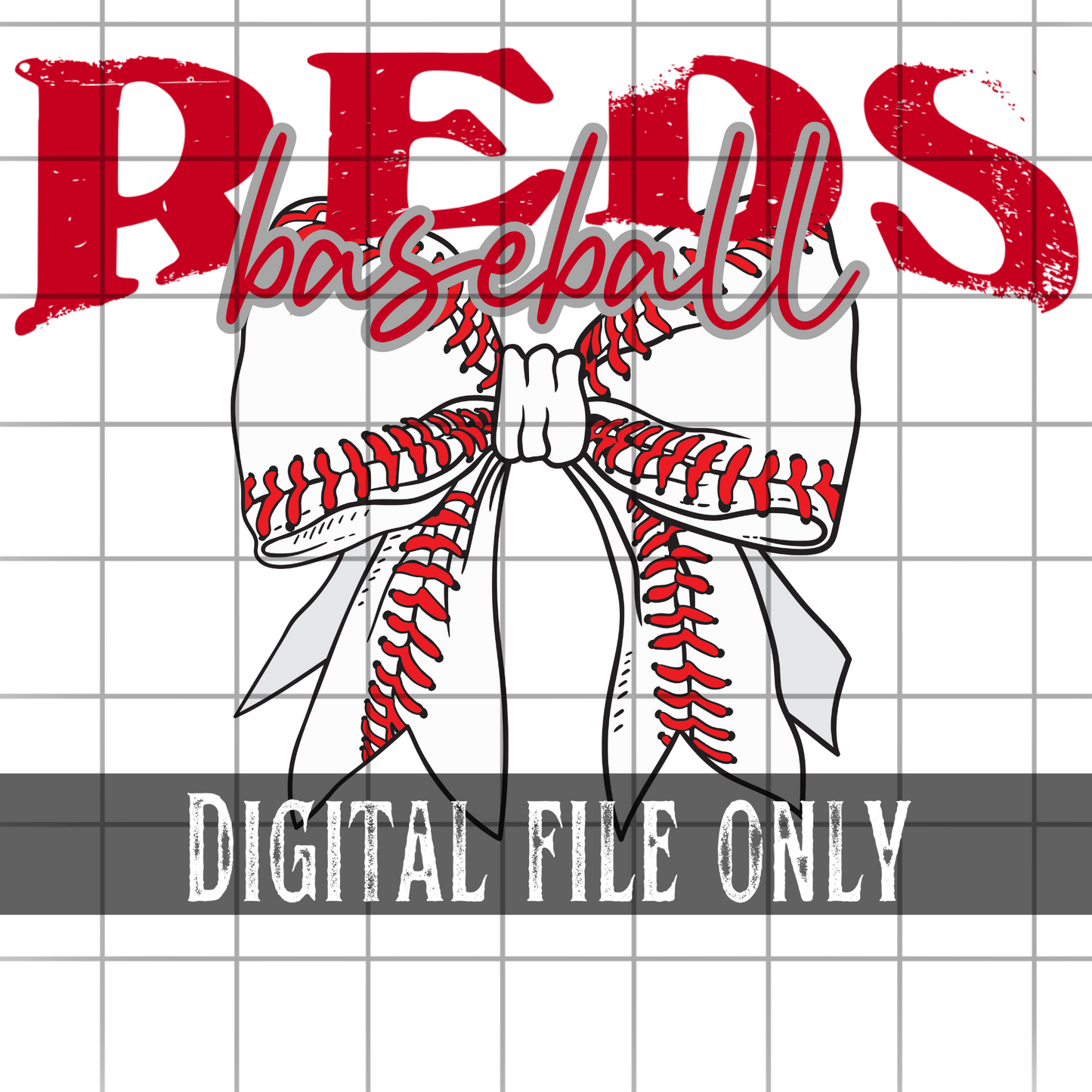 Cincinnati Baseball Bow -Digital