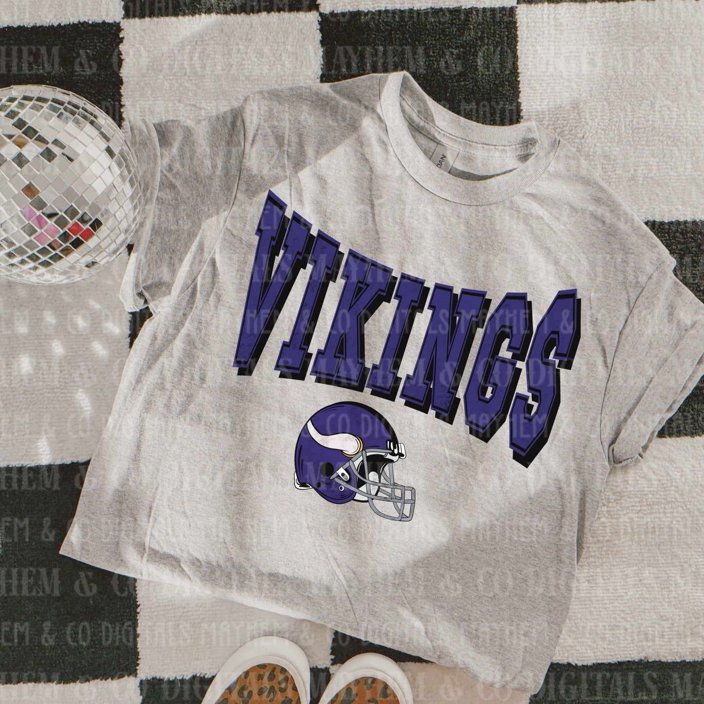 Distressed Varsity Vintage Football -Digital- 32 teams