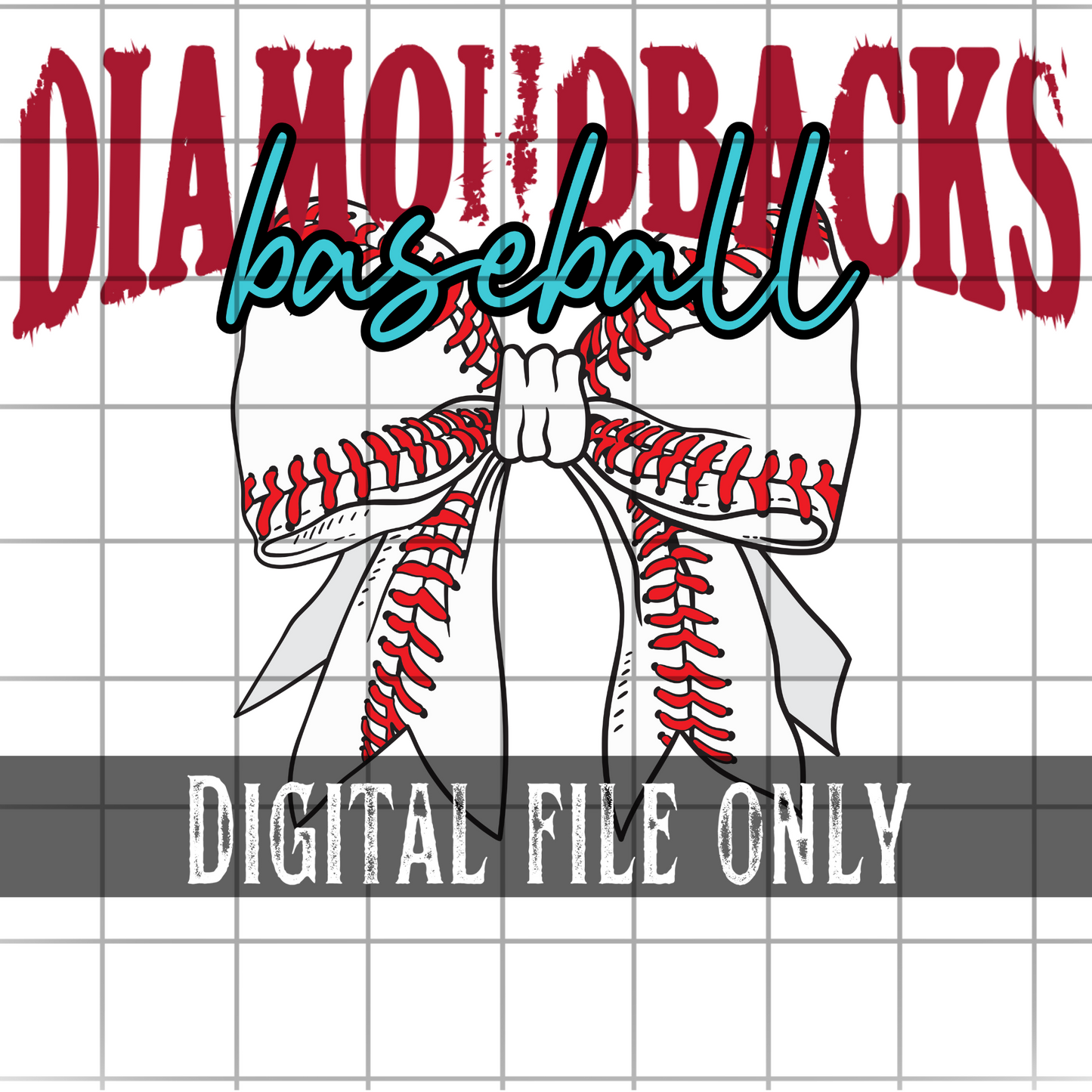 Arizona Baseball Bow -Digital