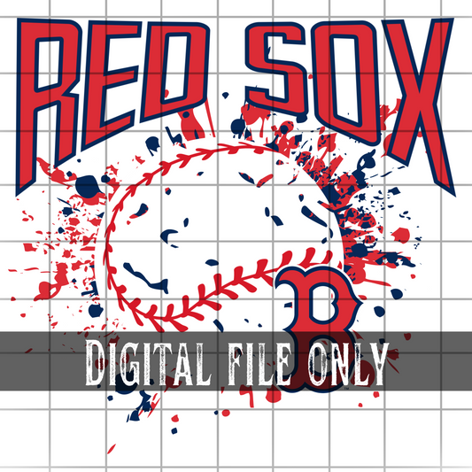Boston Splatter Baseball -Digital