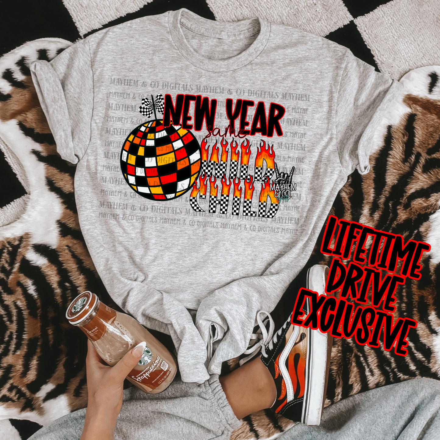 Checkered & flames -Digital Bundle