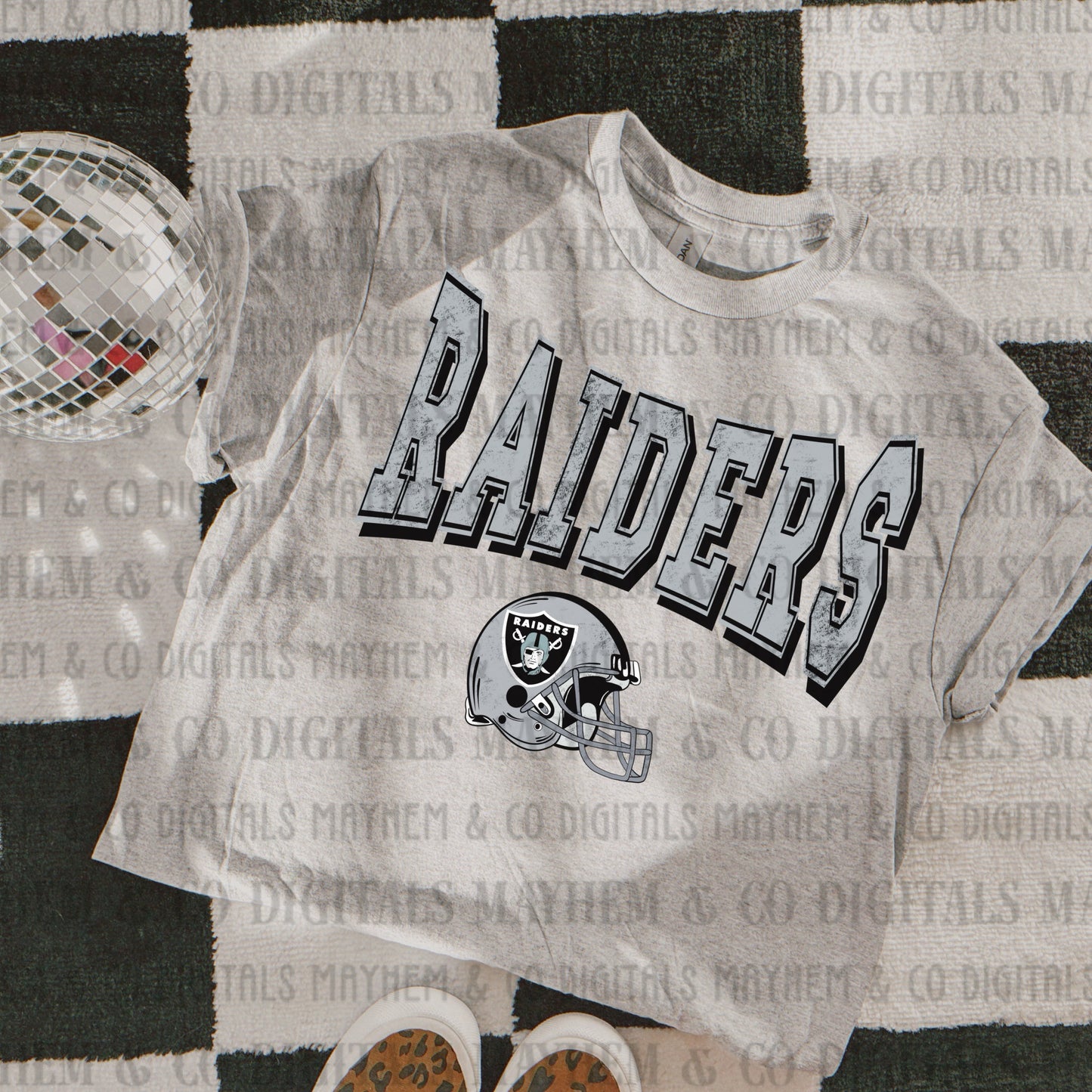 Distressed Varsity Vintage Football -Digital- 32 teams