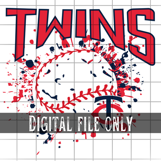 Minnesota Splatter Baseball -Digital