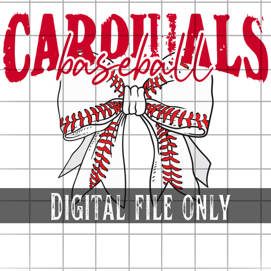 St Louis Baseball Bow -Digital