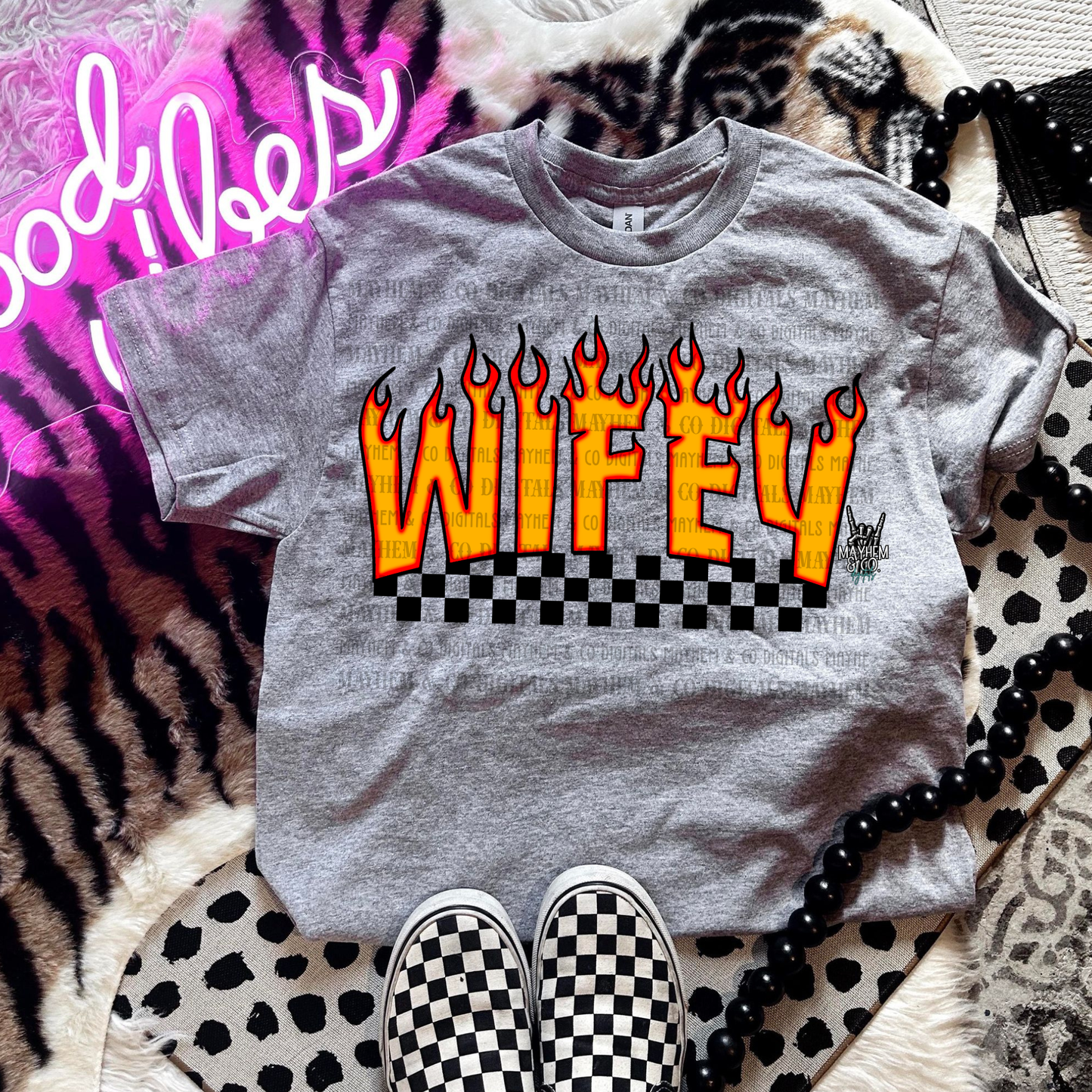 Checkered & flames -Digital Bundle