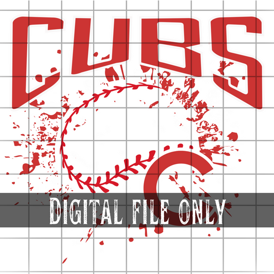 Chicago Splatter Baseball -Digital