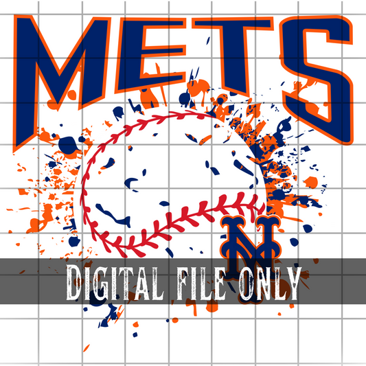 New York M Splatter Baseball -Digital