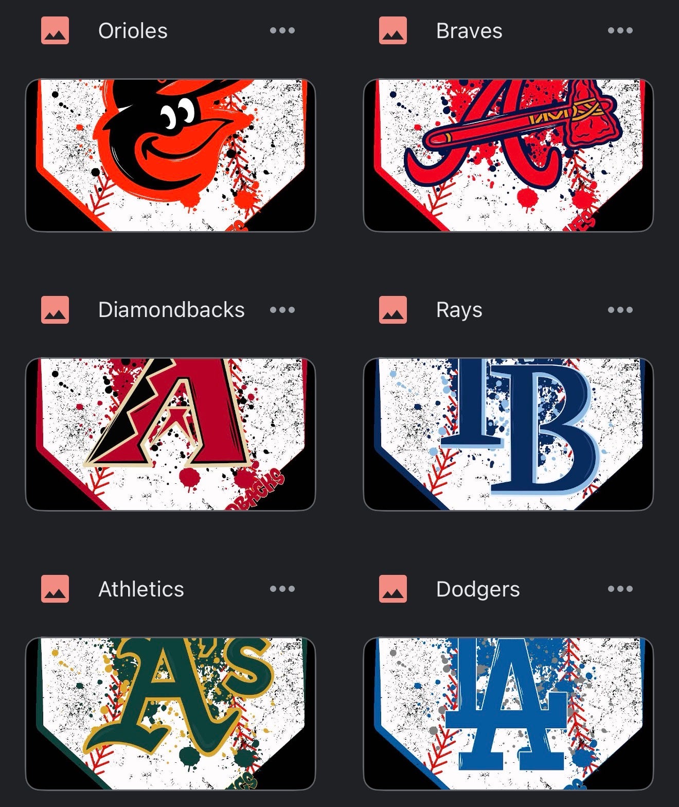 Baseball grunge home plates - Digital 30 teams