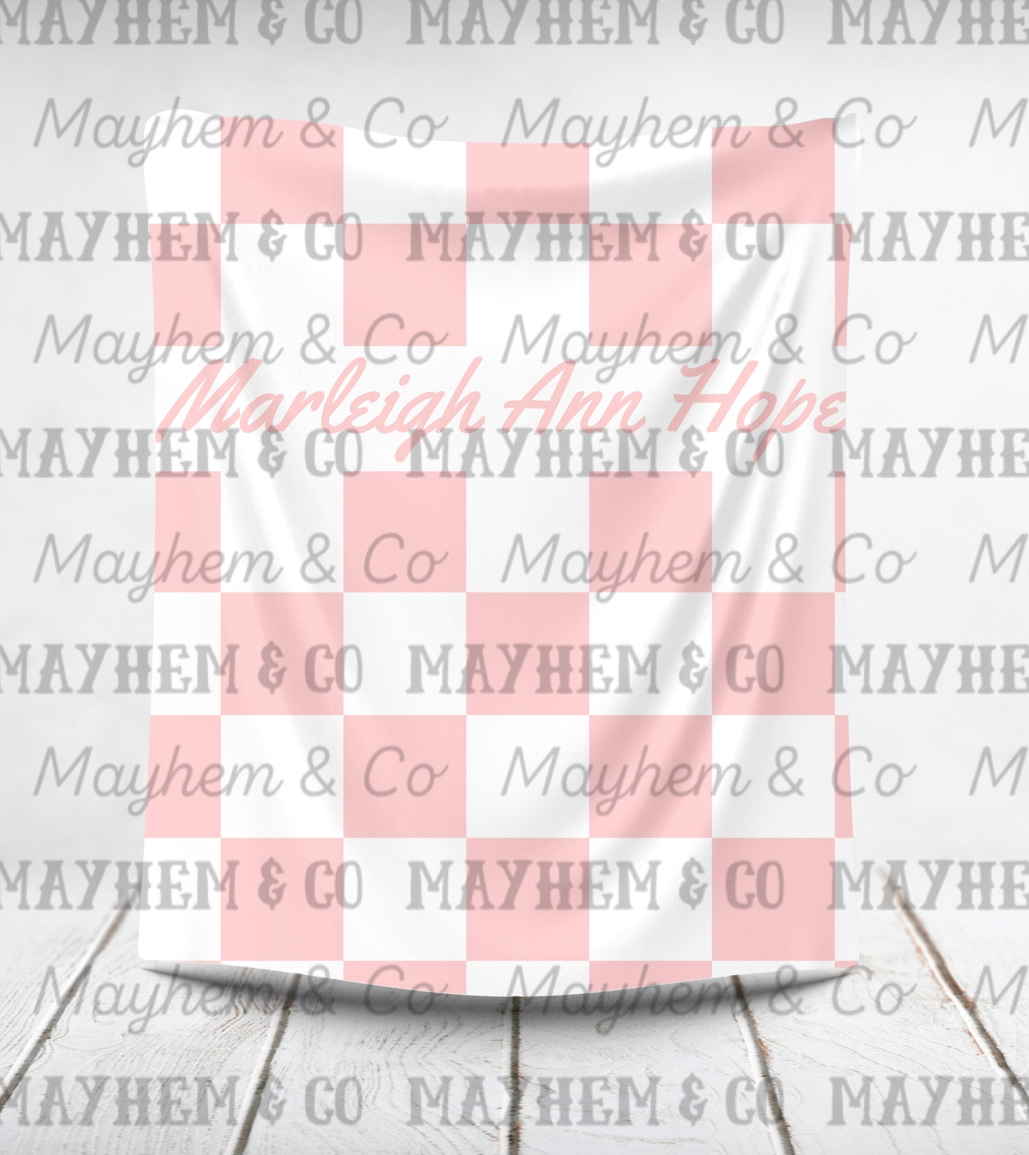 Custom Checkered Blanket