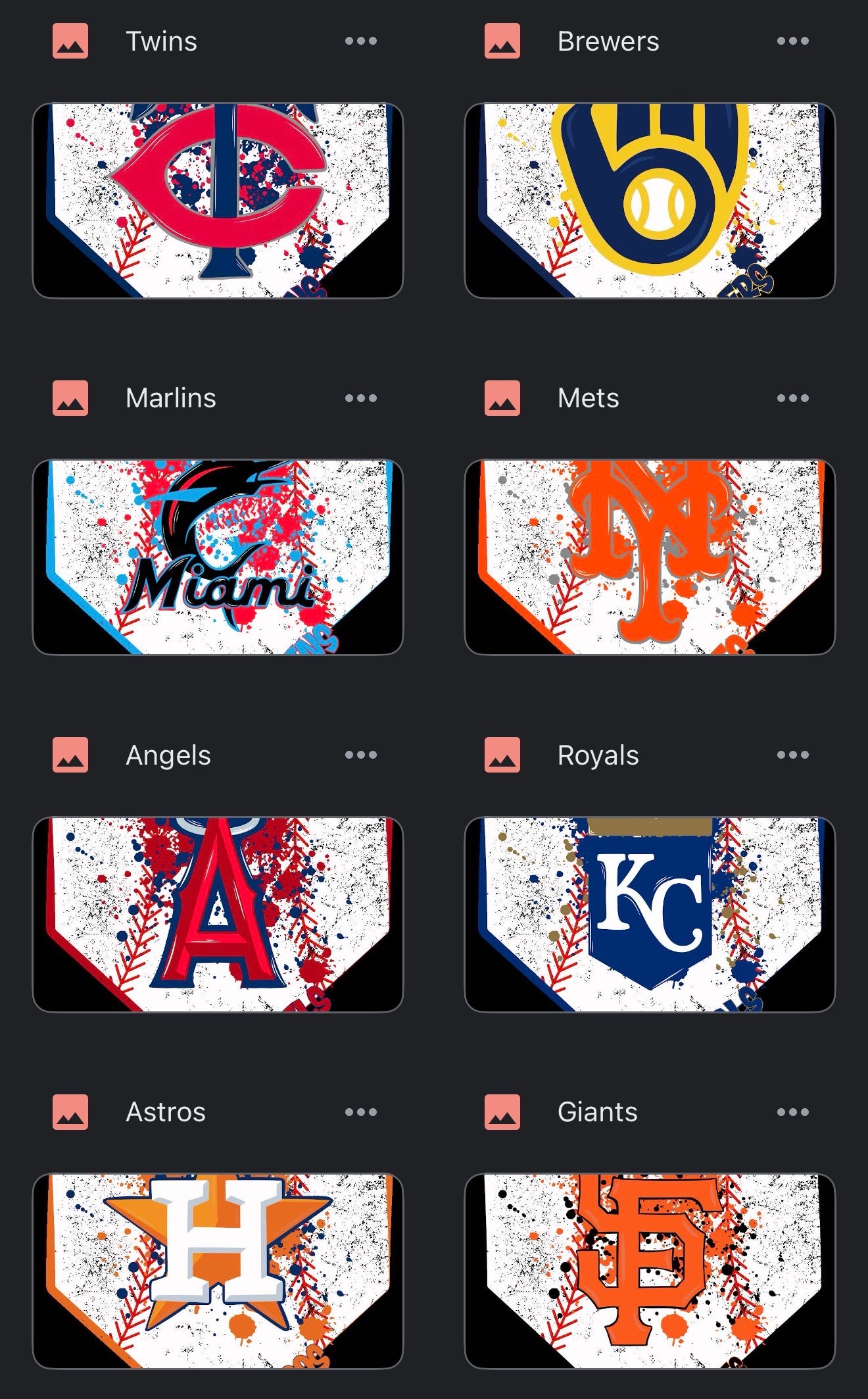 Baseball grunge home plates - Digital 30 teams