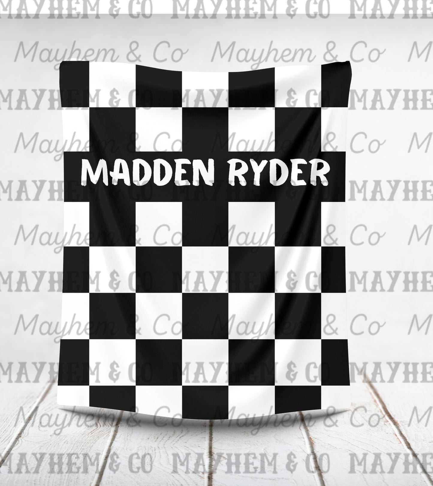 Custom Checkered Blanket