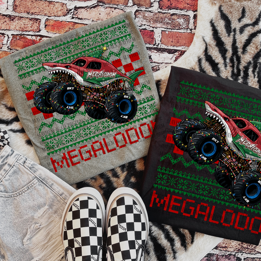 Megalodon Ugly Christmas Festive - Digital
