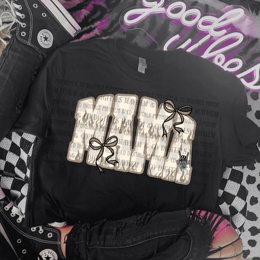 MAMA tan checkered flames-Digital