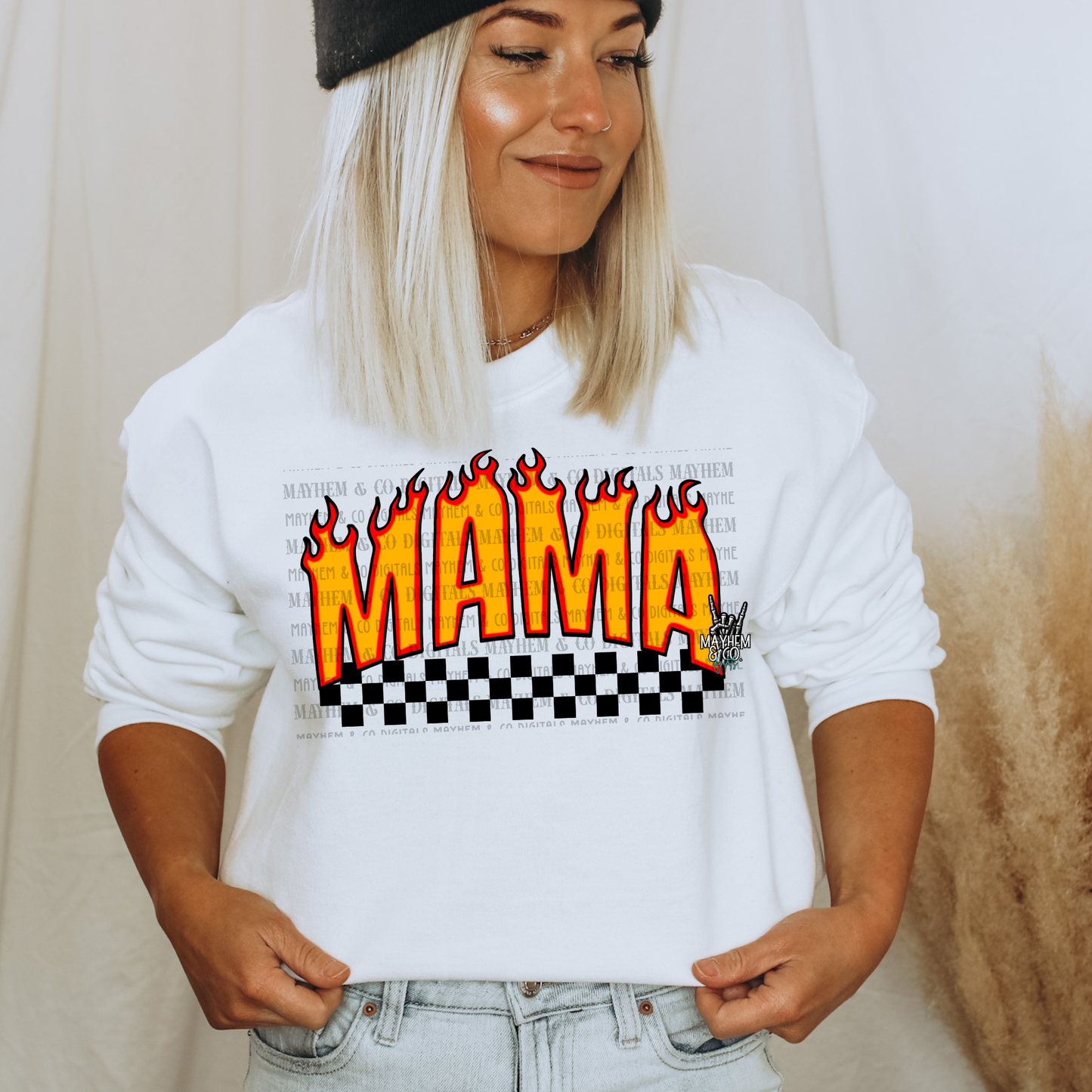 Checkered & flames -Digital Bundle