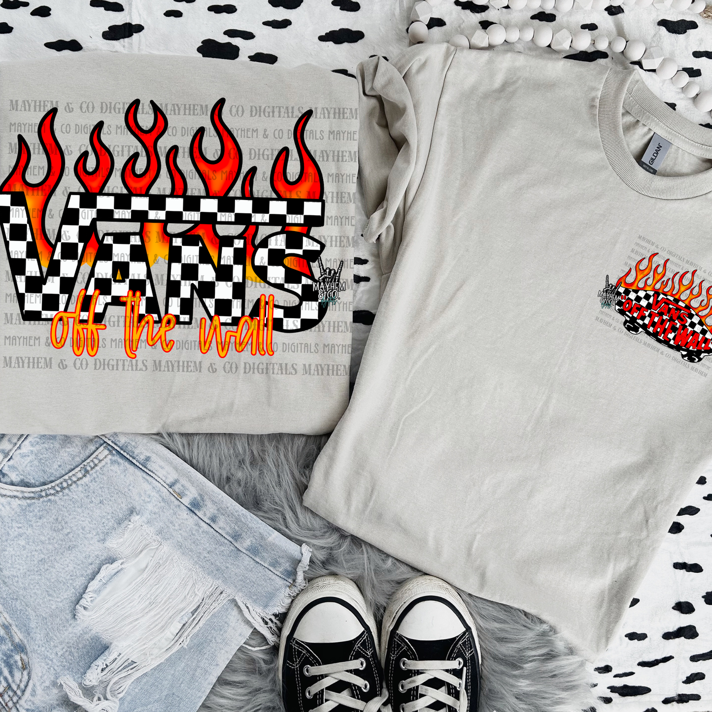 Checkered & flames -Digital Bundle