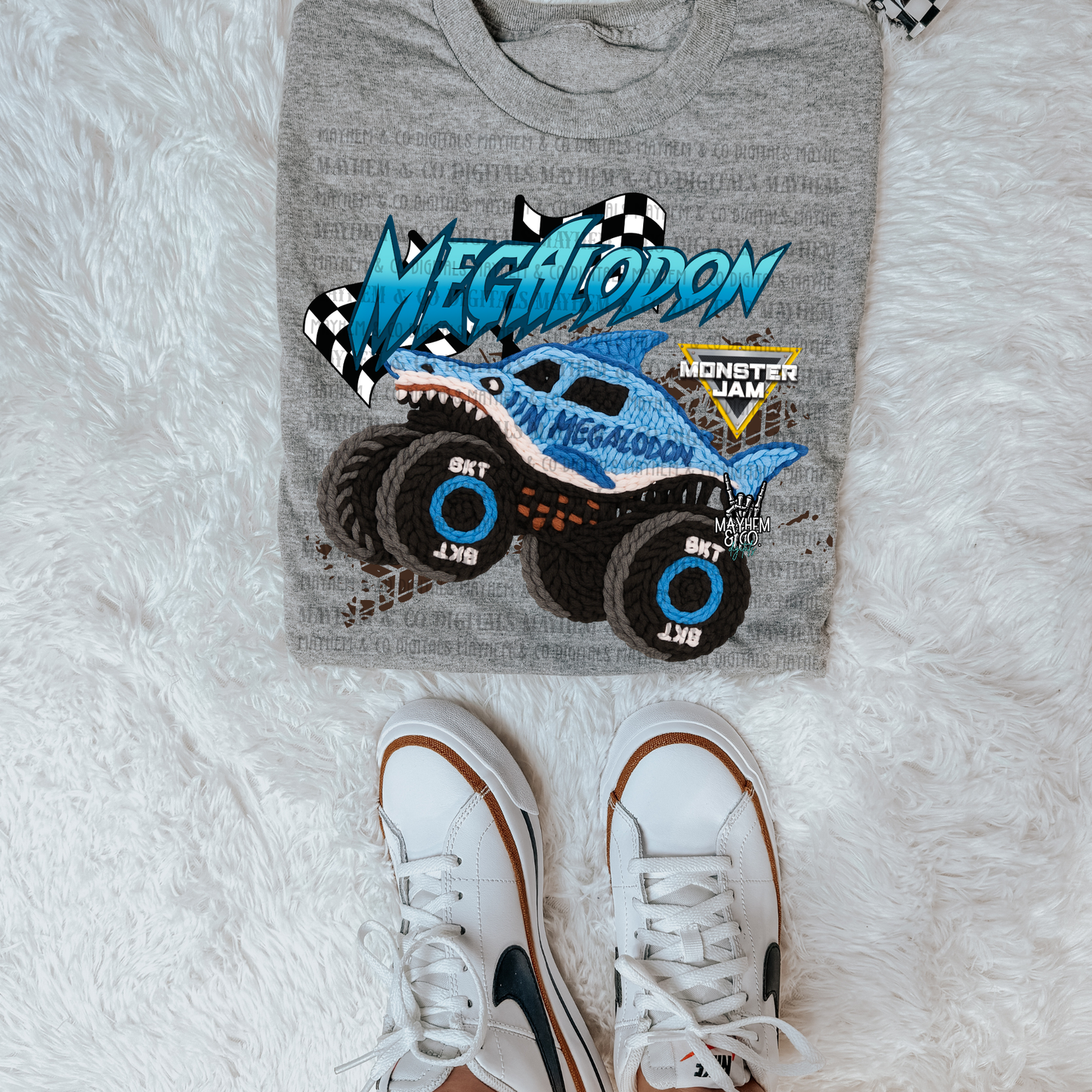 MJ Megalodon faux stitching - Digital