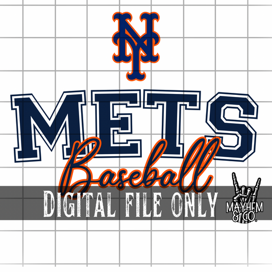 New York M Baseball -Digital