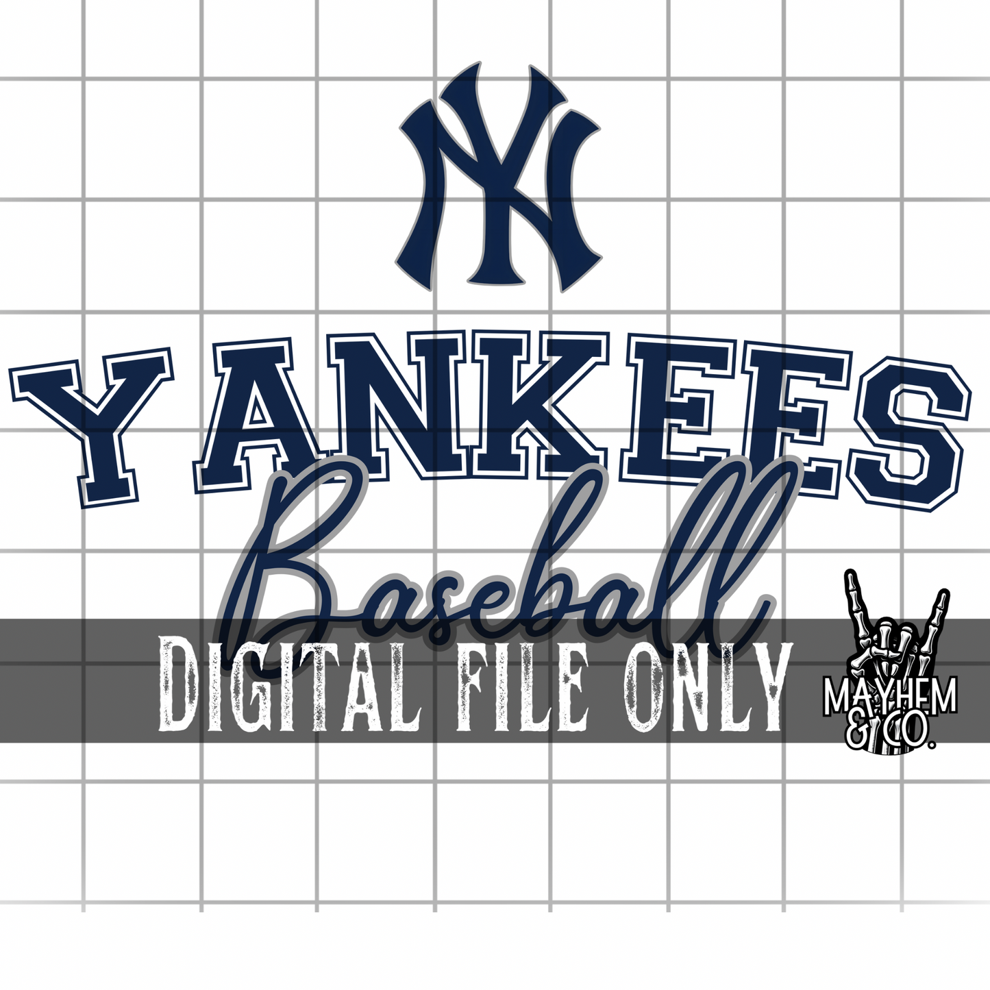New York Y Baseball -Digital